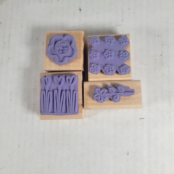 Set of 4 NIP Stampin' UP Pocket Full Of Posies Floral Spring Summer Stamps - Picture 2 of 2